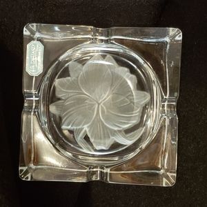 French Crystal Ashtray 1980 Durand France